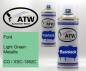Preview: Ford, Light Green Metallic, CO / XSC-1362C: 400ml Sprühdose + 400ml Klarlack - Set, von ATW Autoteile West.